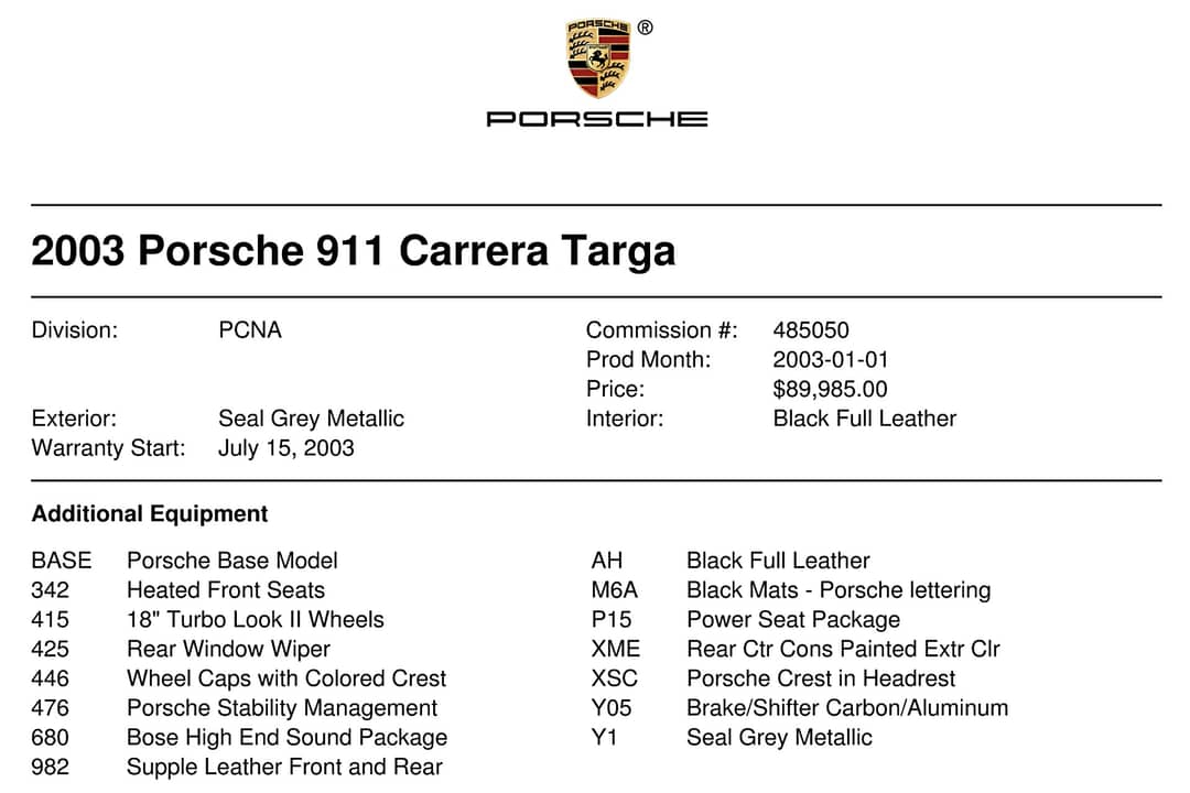 2003 Porsche 911 Targa — photo 21
