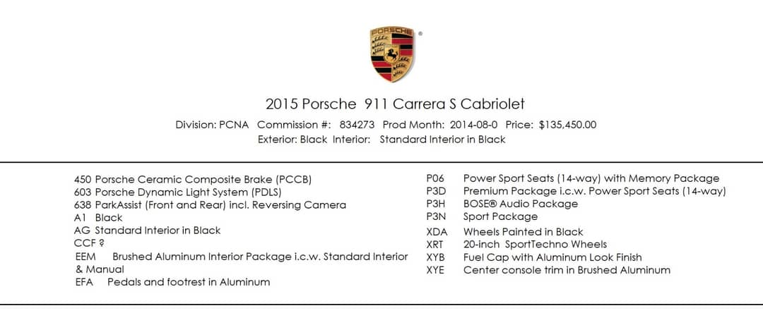 2015 Porsche 911 Carrera S — photo 5