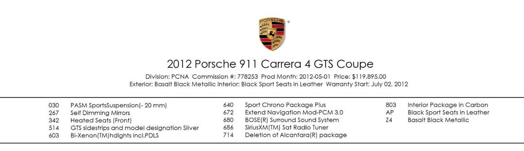 2012 Porsche 911 Carrera 4 GTS — photo 5