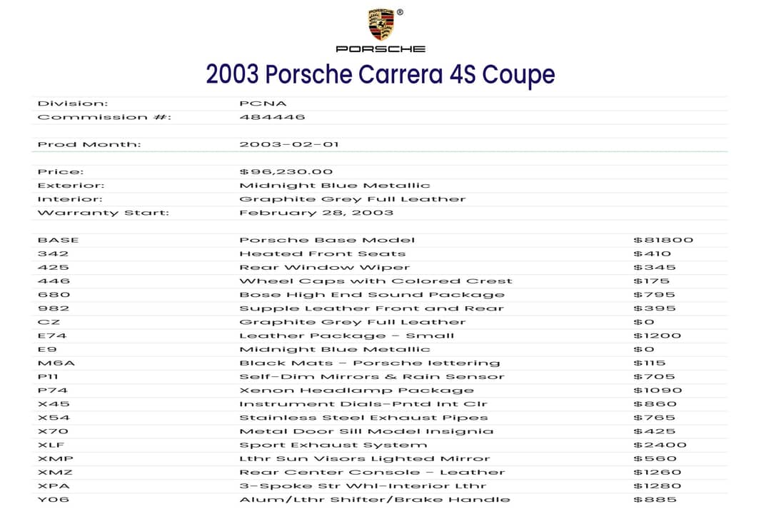 2003 Porsche 911 Carrera 4S — photo 35