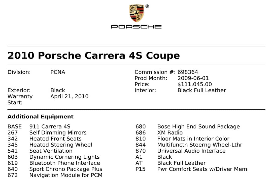 2010 Porsche 911 Carrera 4S — photo 5