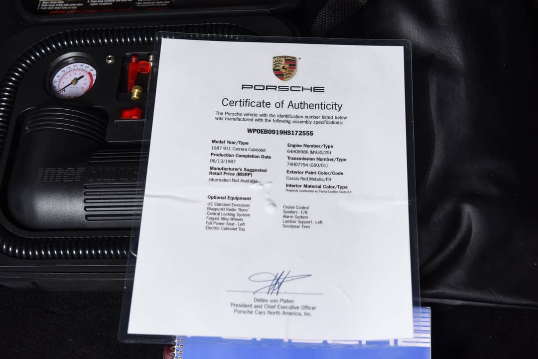 1987 Porsche 911 Carrera — photo 19