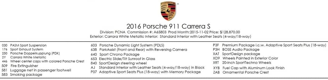 2016 Porsche 911 Carrera S — photo 5