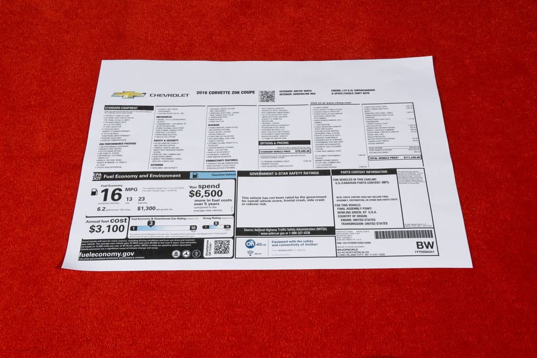 2016 Chevrolet Corvette Z06 — photo 27