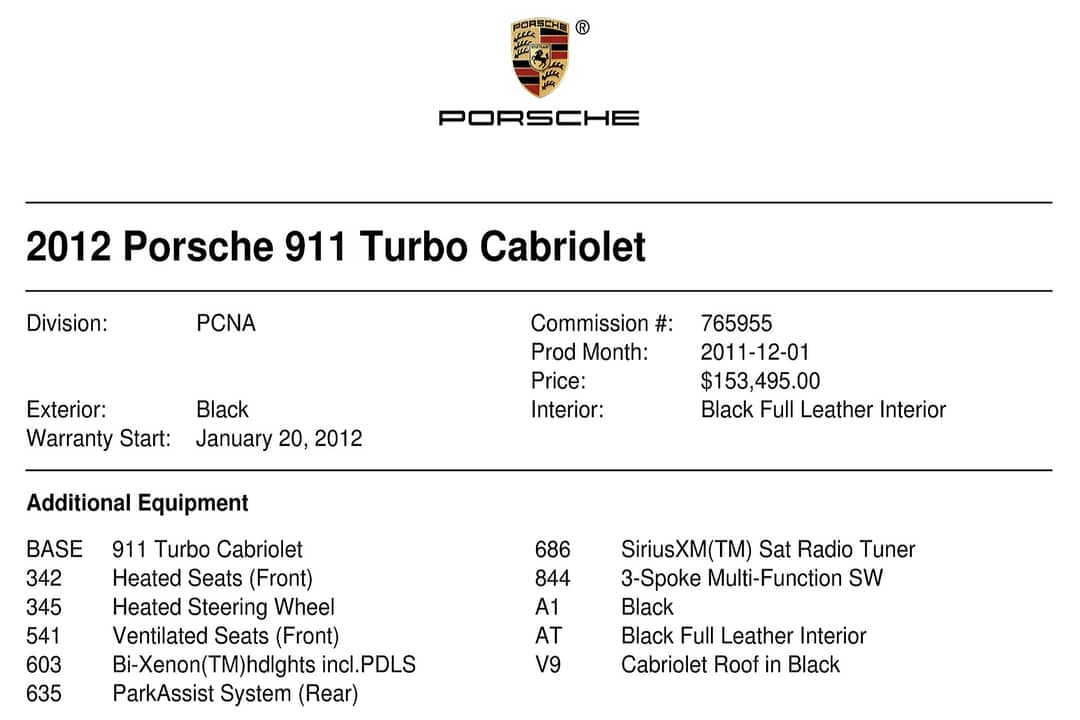 2012 Porsche 911 Turbo — photo 2