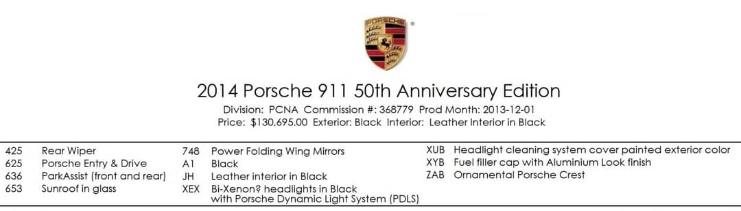 2014 Porsche 911 Carrera S 50th Anniversary Edition — photo 5