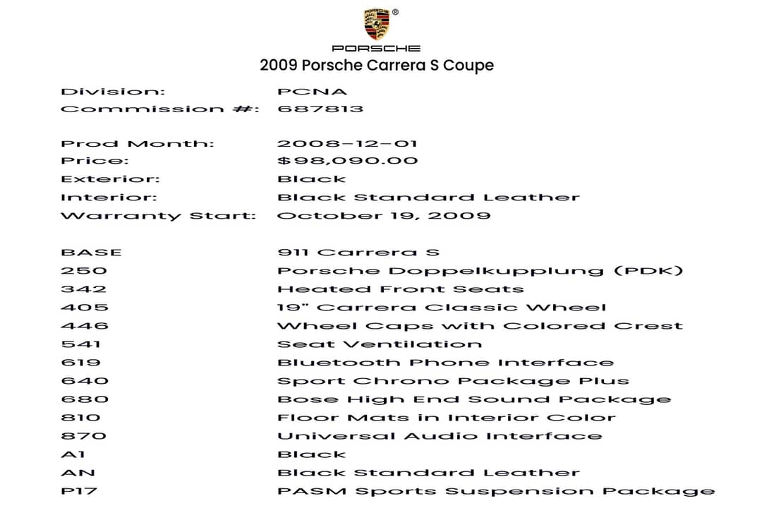 2009 Porsche 911 Carrera S — photo 5
