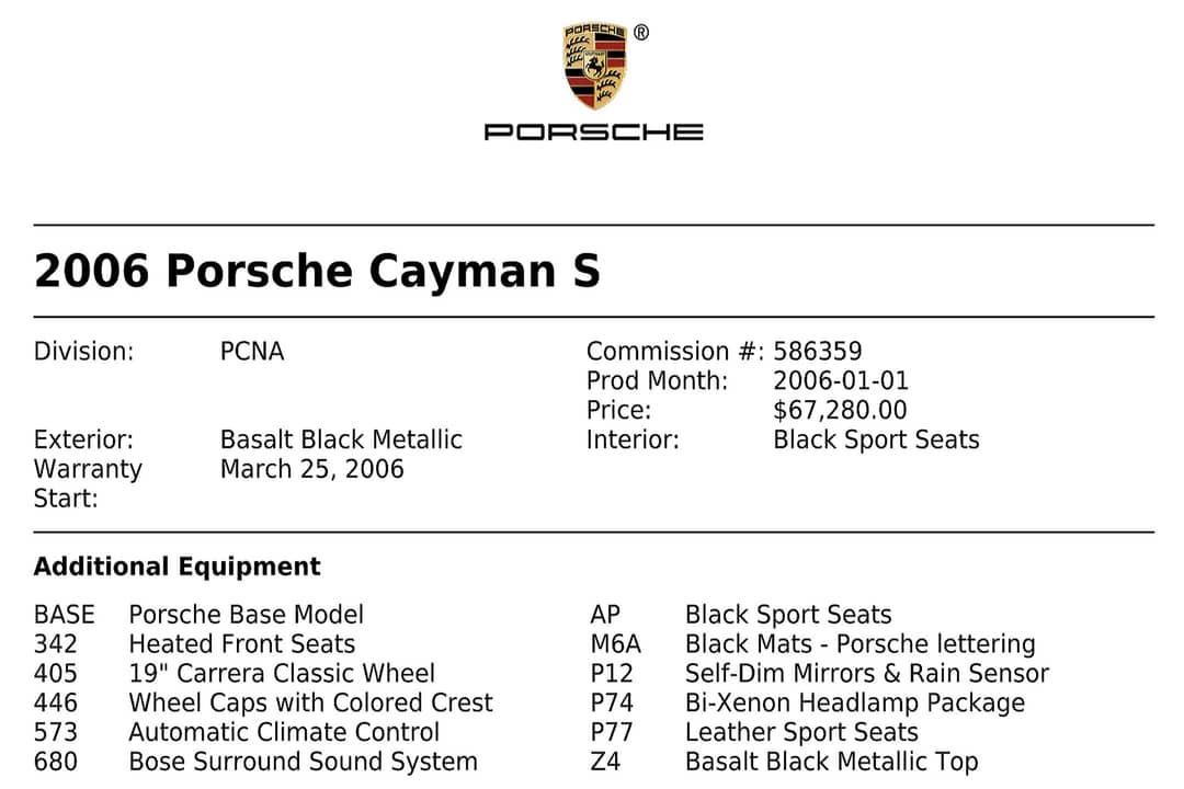 2006 Porsche Cayman S — photo 45