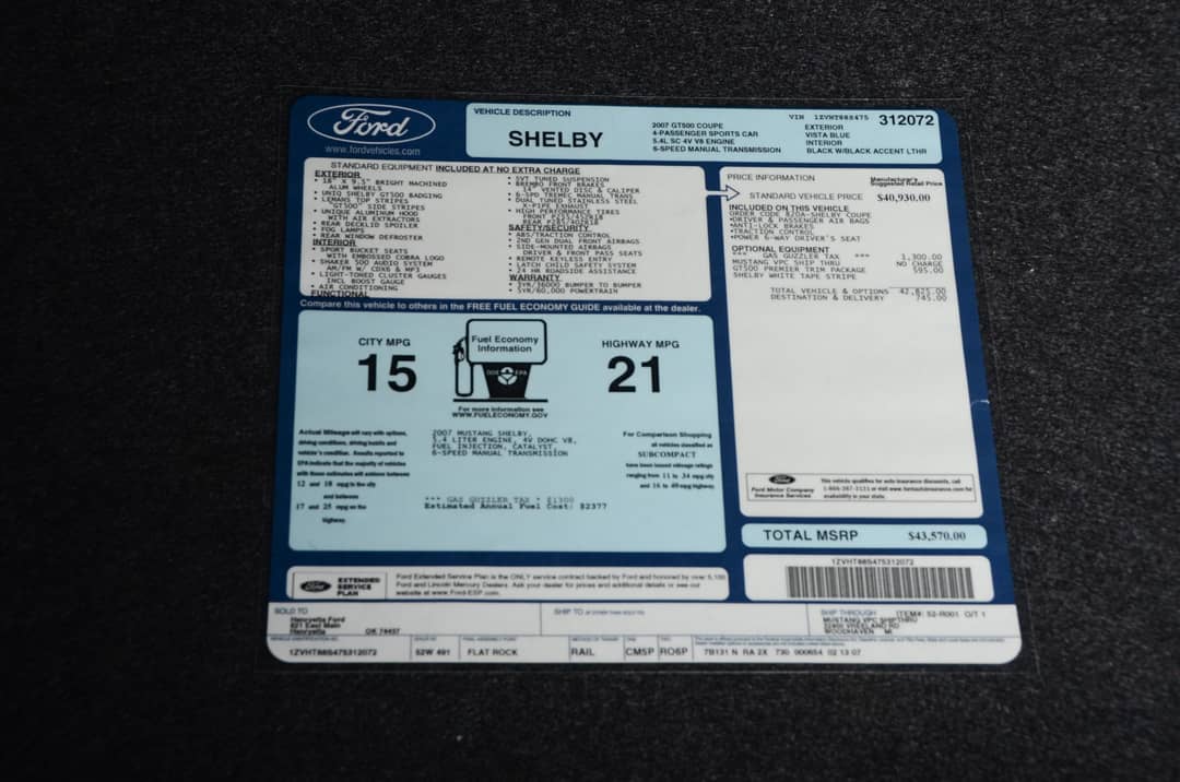 2007 Ford Shelby GT500 — photo 5