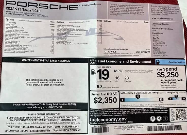 2022 Porsche 911 Targa 4 GTS — photo 5