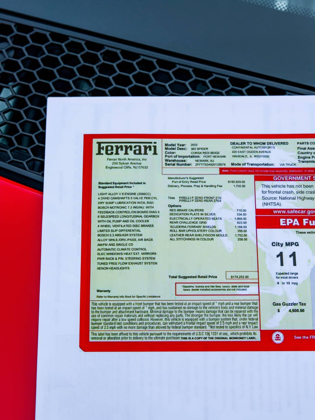 2002 Ferrari 360 Spider — photo 41