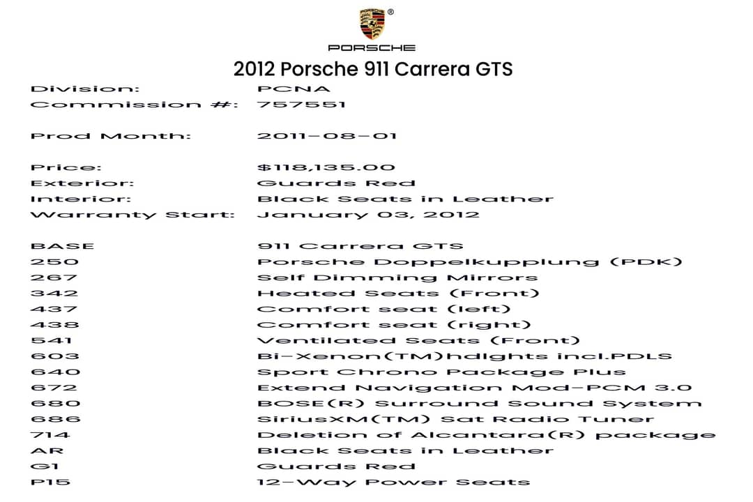 2012 Porsche 911 Carrera GTS — photo 3