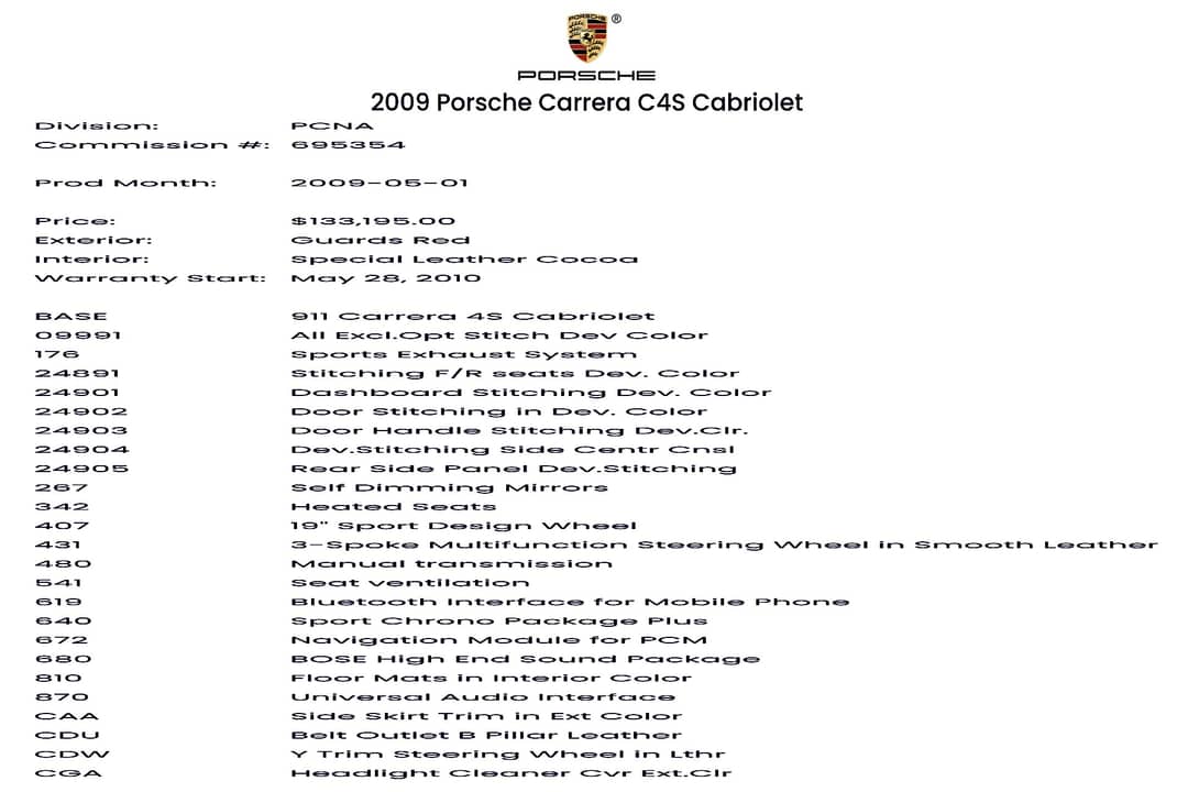 2009 Porsche 911 Carrera 4S Cabriolet — photo 55