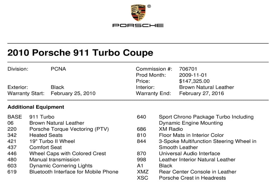 2010 Porsche 911 Turbo — photo 2