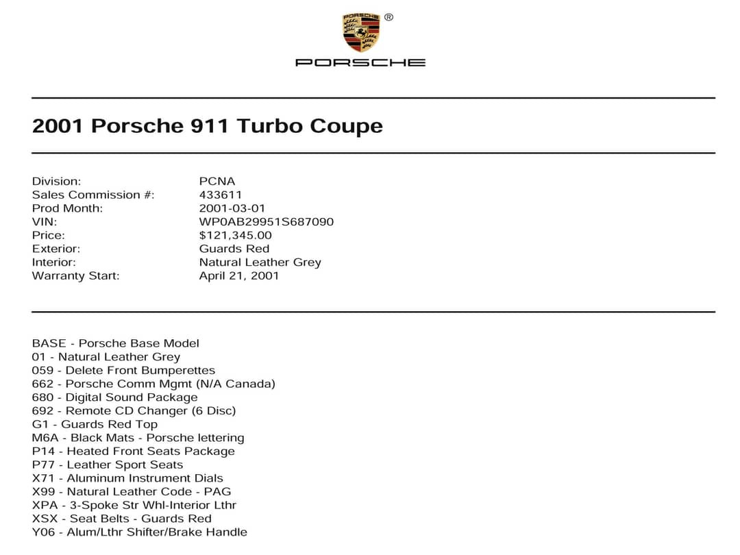 2001 Porsche 911 Turbo — photo 50