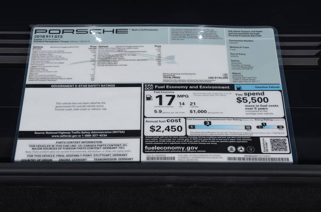 2018 Porsche 911 GT3 Touring — photo 12