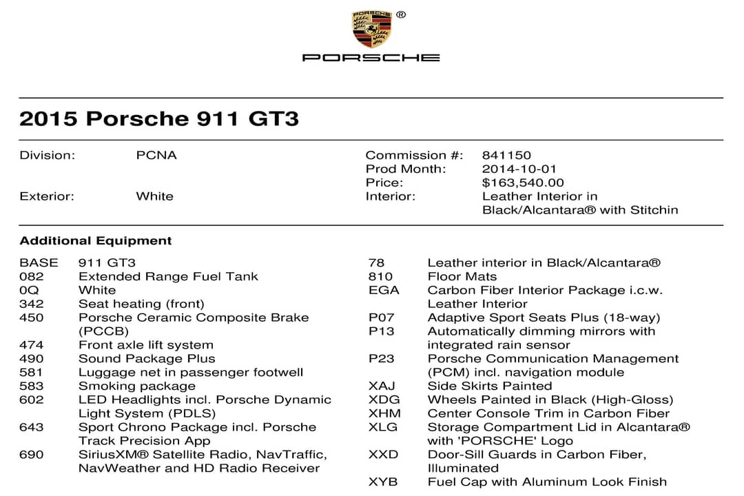 2015 Porsche 911 GT3 — photo 50