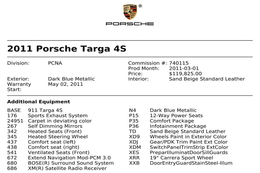 2011 Porsche 911 Targa 4S — photo 39