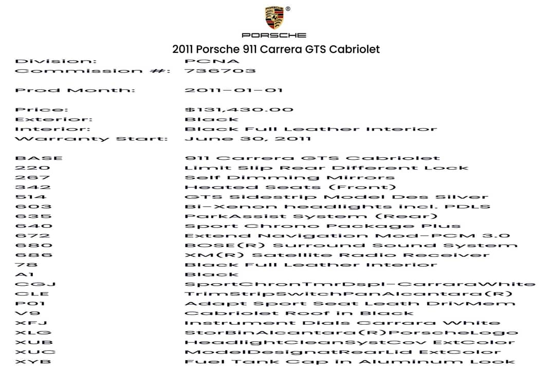 2011 Porsche 911 Carrera GTS Convertible — photo 43