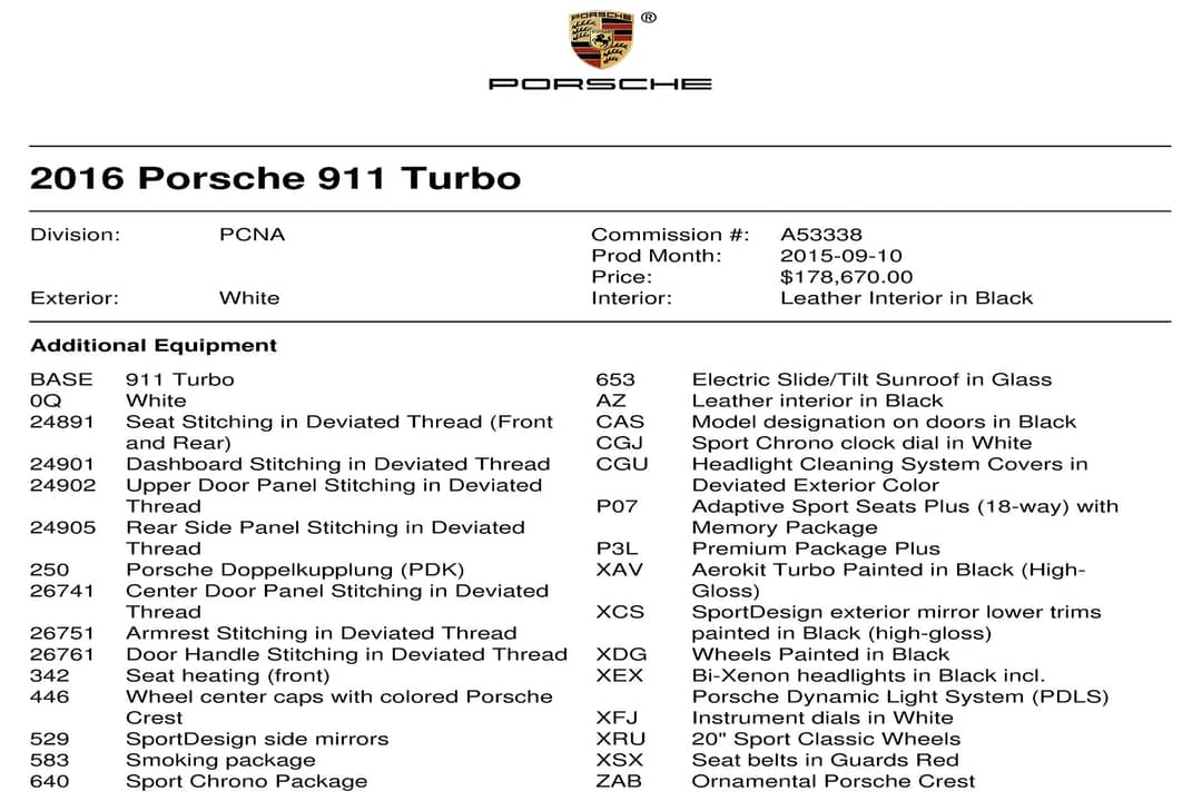 2016 Porsche 911 Turbo — photo 56