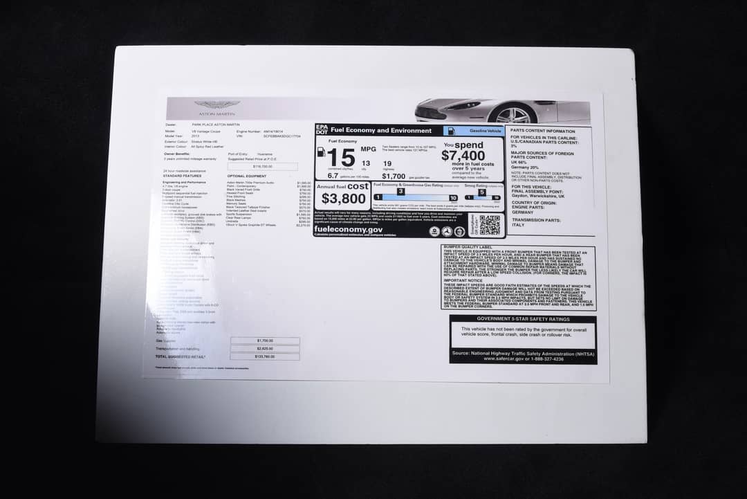 2013 Aston Martin V8 Vantage — photo 42