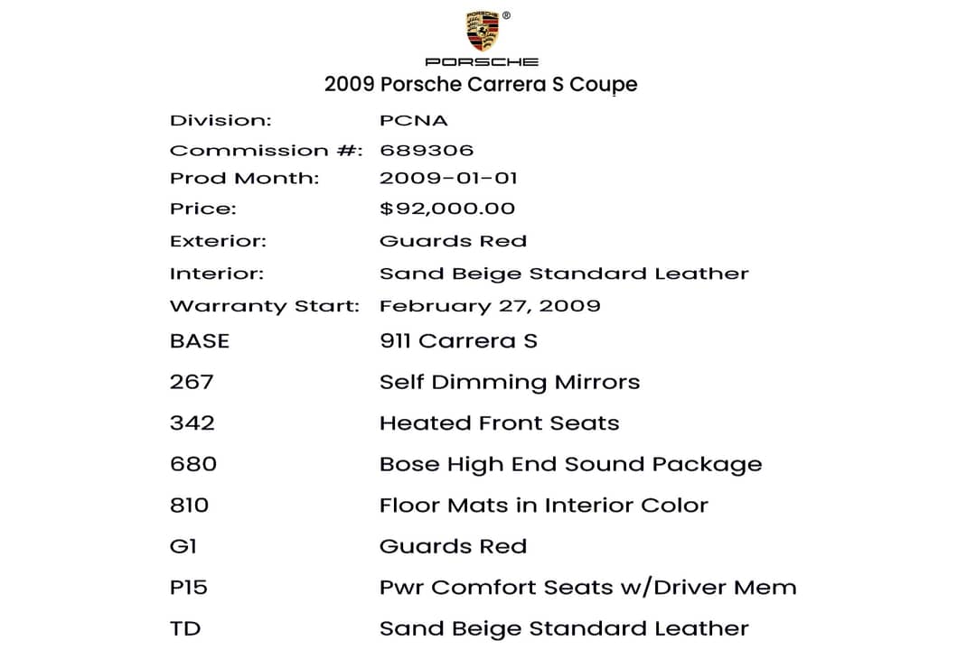 2009 Porsche 911 Carrera S — photo 40