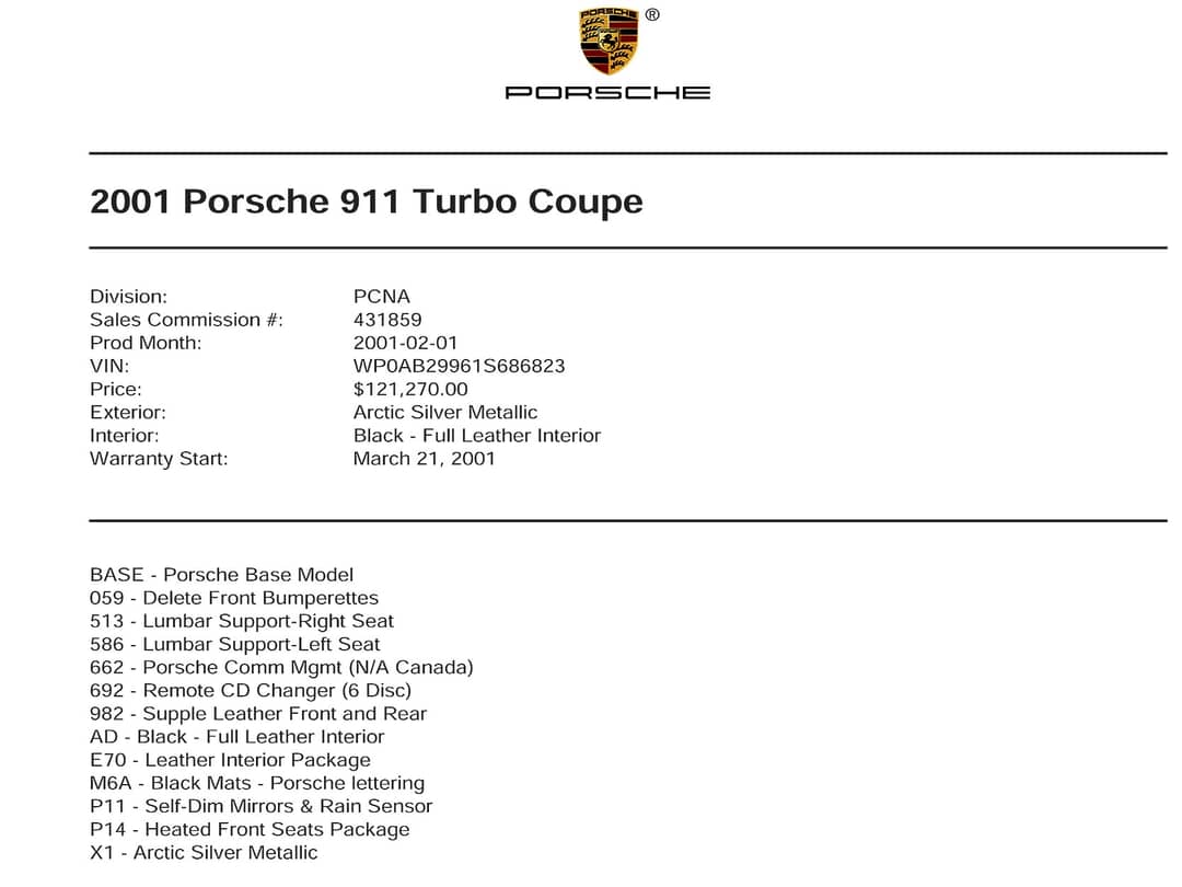 2001 Porsche 911 Turbo — photo 46