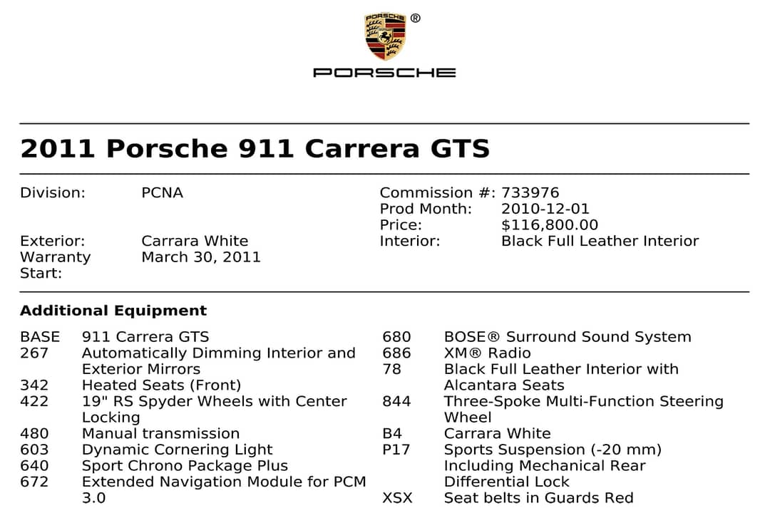 2011 Porsche 911 Carrera GTS — photo 42