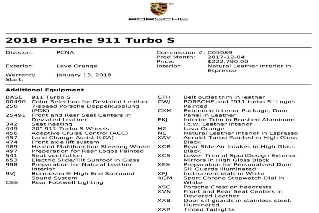 2018 Porsche 911 Turbo S — photo 45