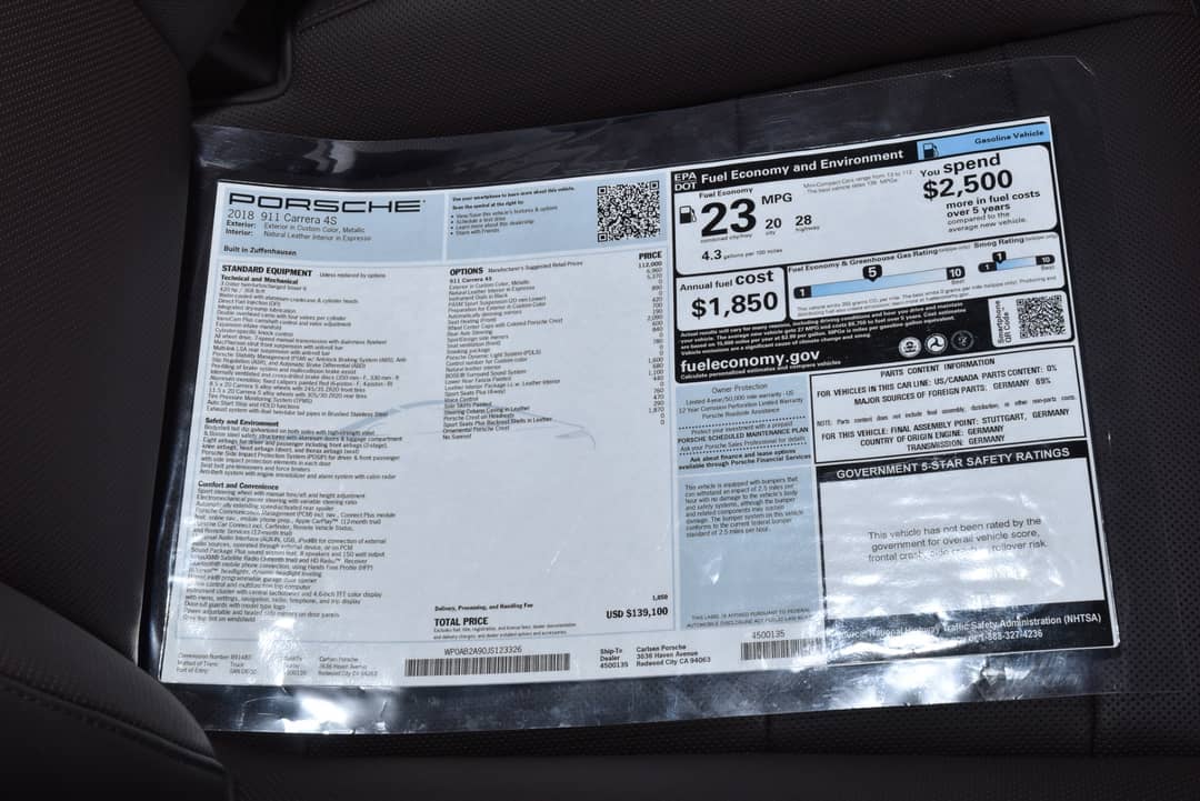 2018 Porsche 911 Carrera 4S — photo 36