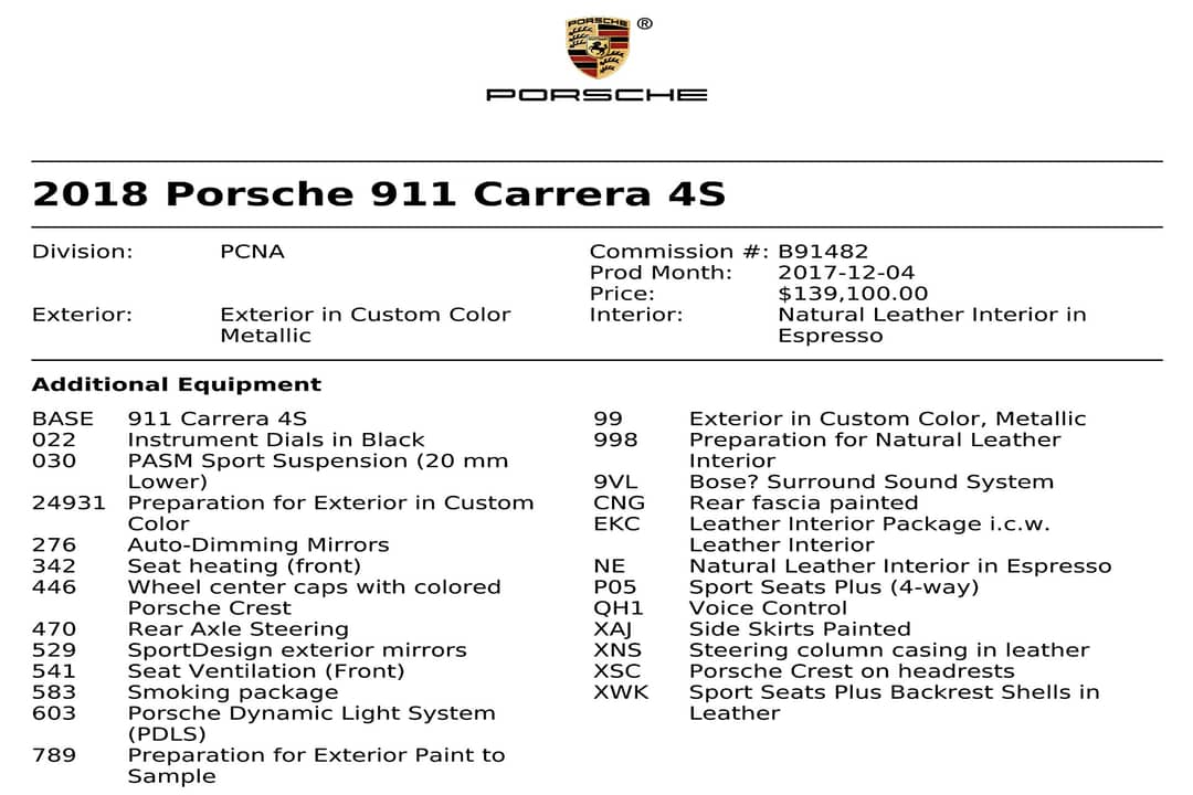 2018 Porsche 911 Carrera 4S — photo 37