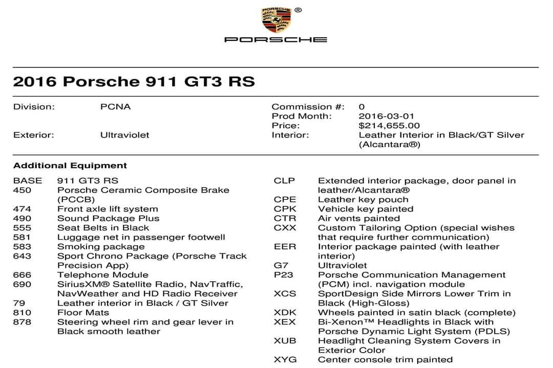 2016 Porsche 911 GT3 RS — photo 52