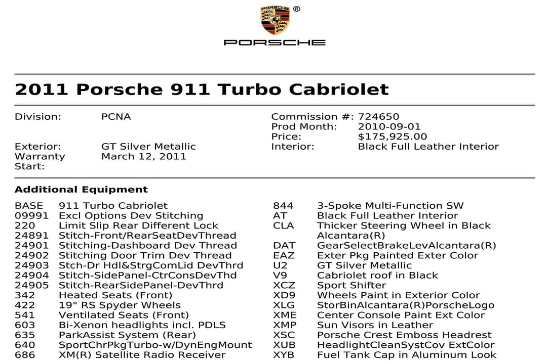 2011 Porsche 911 Turbo — photo 73