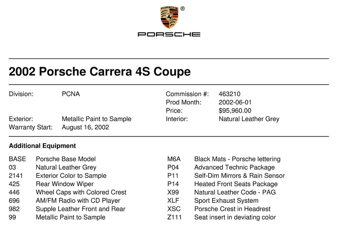 2002 Porsche 911 Carrera 4S — photo 20