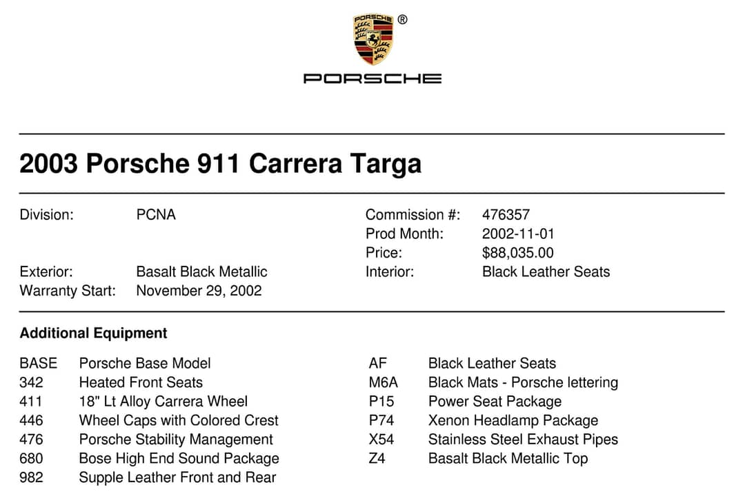 2003 Porsche 911 Targa — photo 31