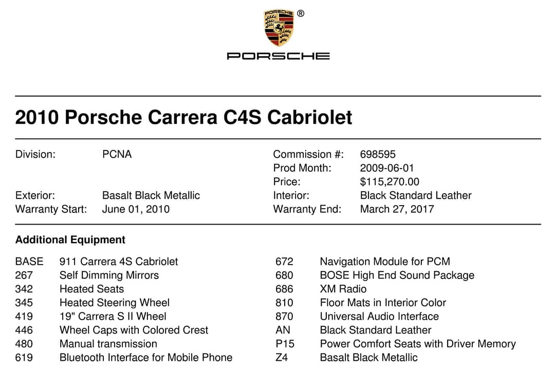 2010 Porsche 911 Carrera 4S — photo 2