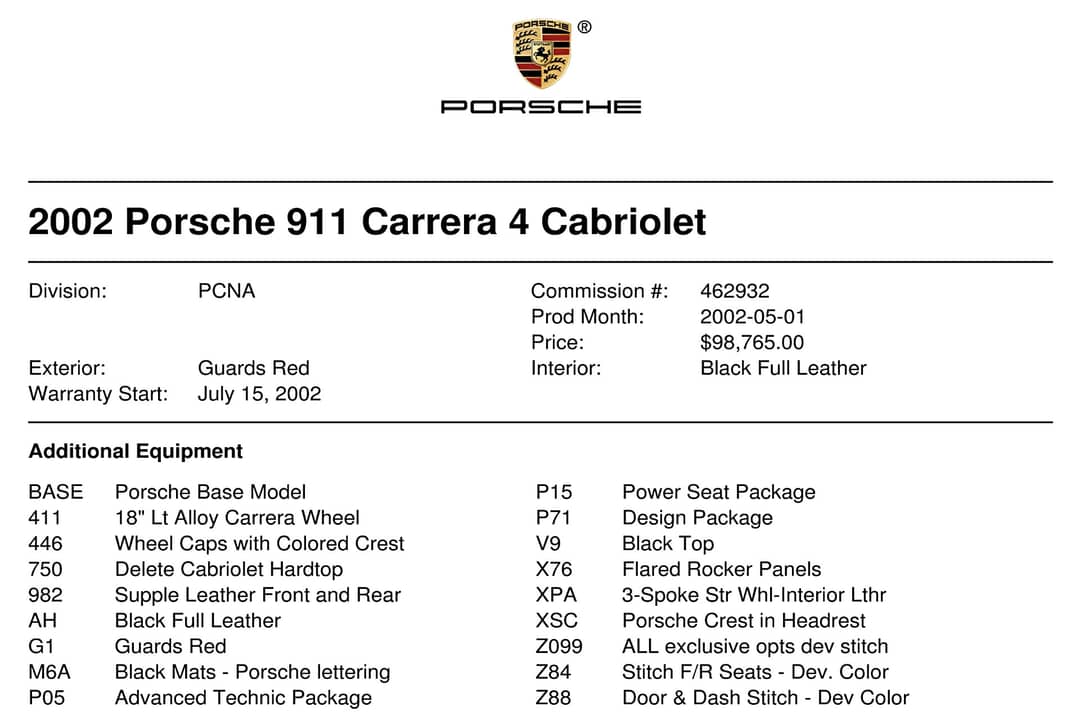 2002 Porsche 911 Carrera 4 — photo 41