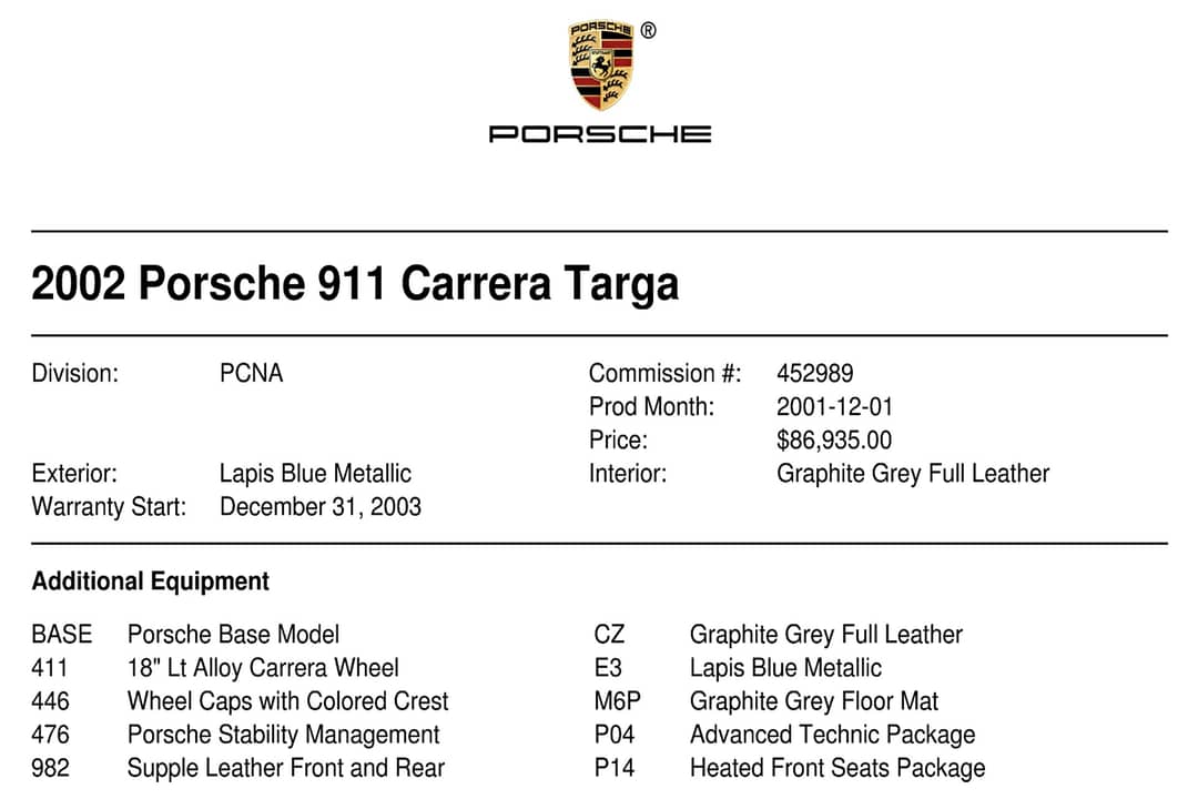 2002 Porsche 911 Targa — photo 31