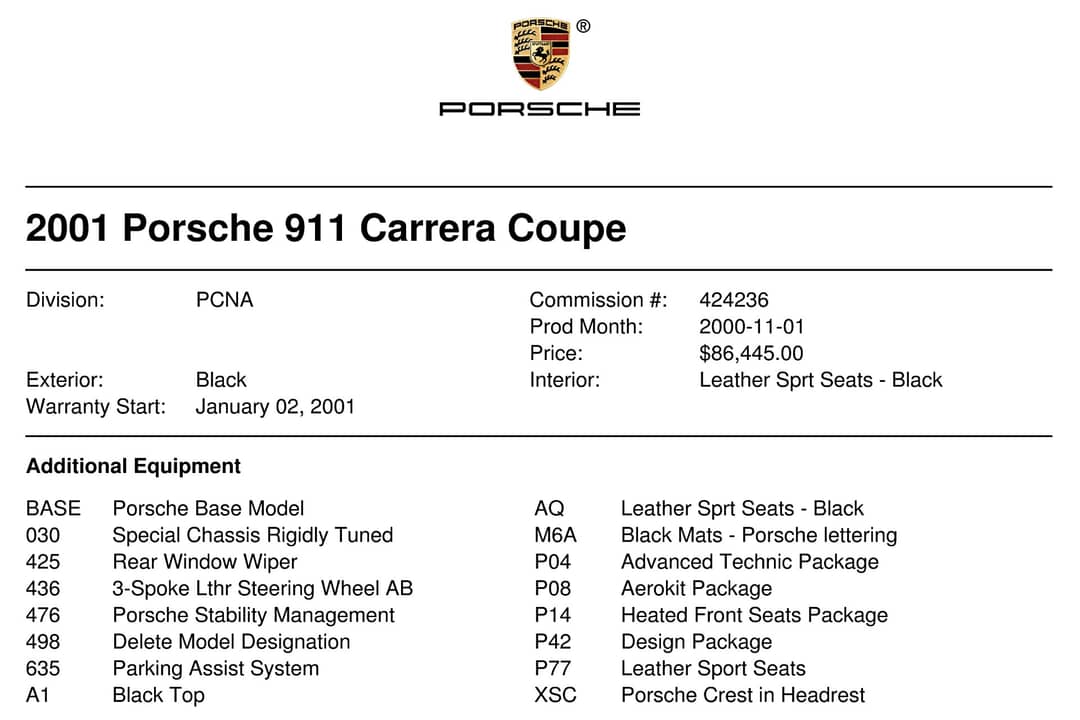 2001 Porsche 911 Carrera — photo 33