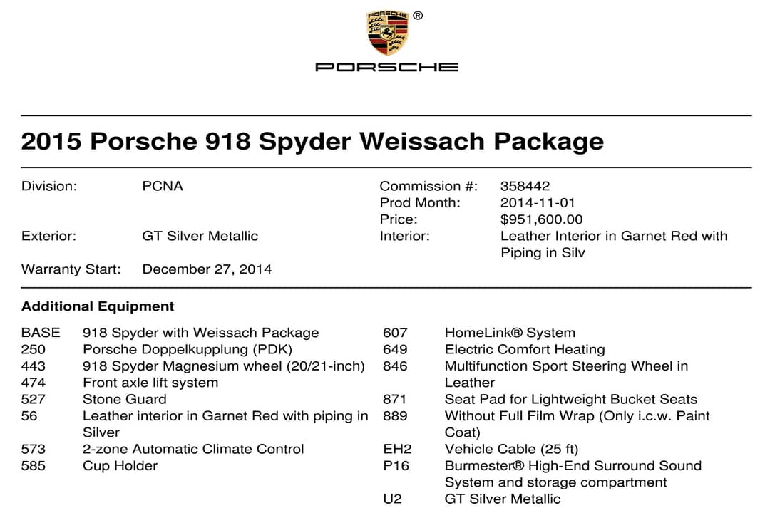 2015 Porsche 918 Spyder — photo 47