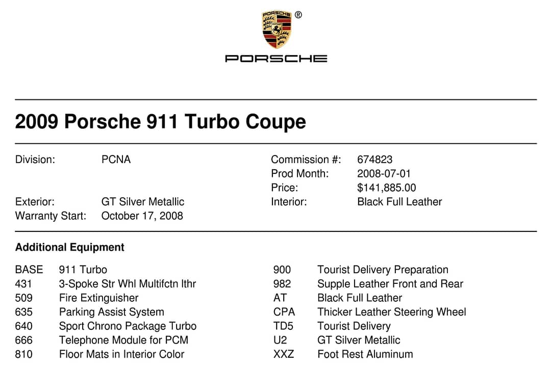 2009 Porsche 911 Turbo — photo 2