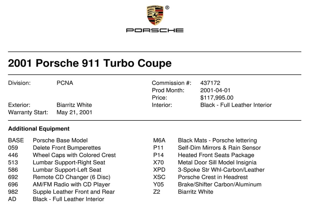 2001 Porsche 911 Turbo — photo 30