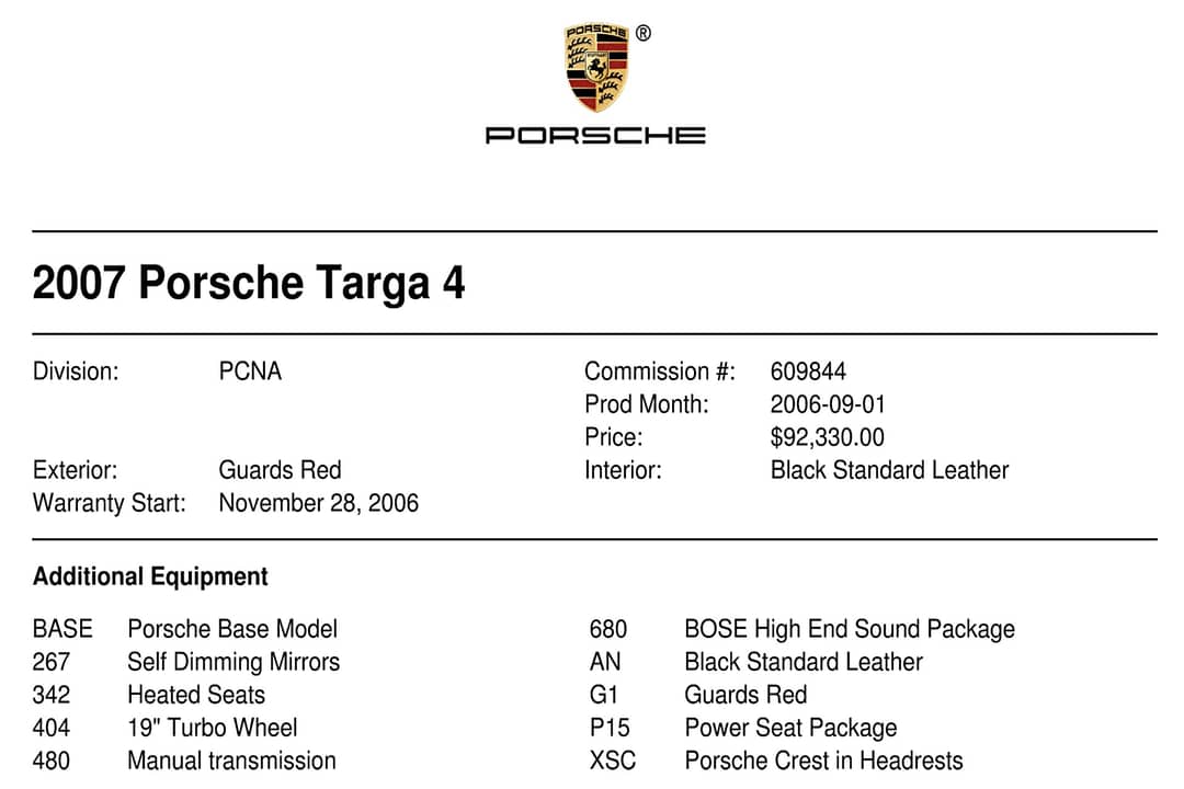 2007 Porsche 911 Targa 4 — photo 41