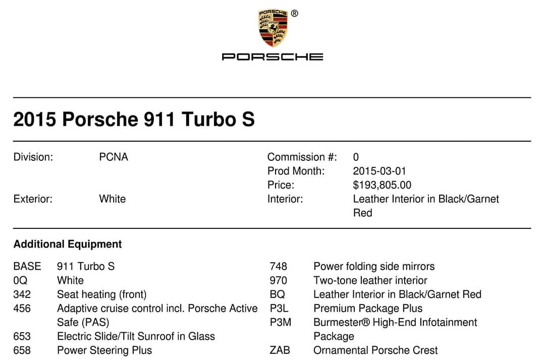 2015 Porsche 911 Turbo S — photo 45