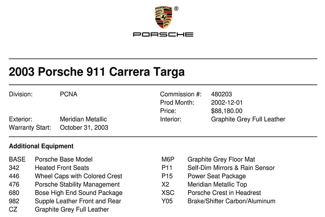2003 Porsche 911 Targa — photo 46