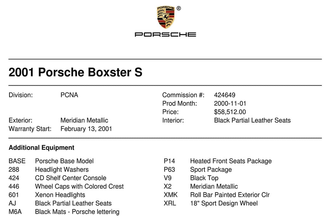 2001 Porsche Boxster — photo 43
