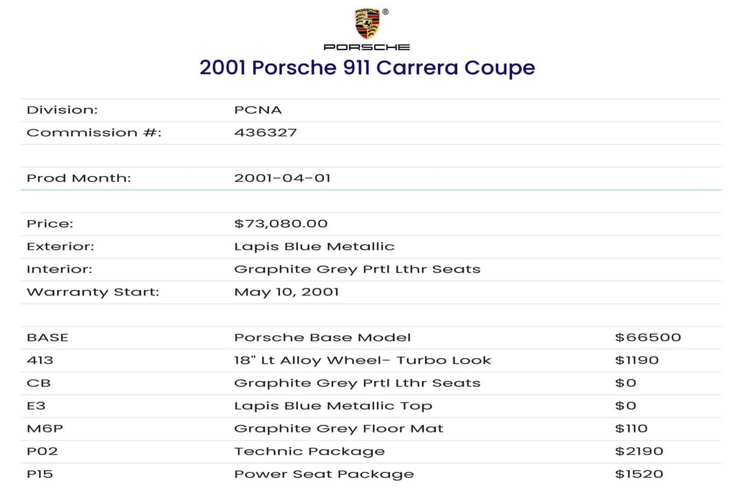 2001 Porsche 911 Carrera — photo 34