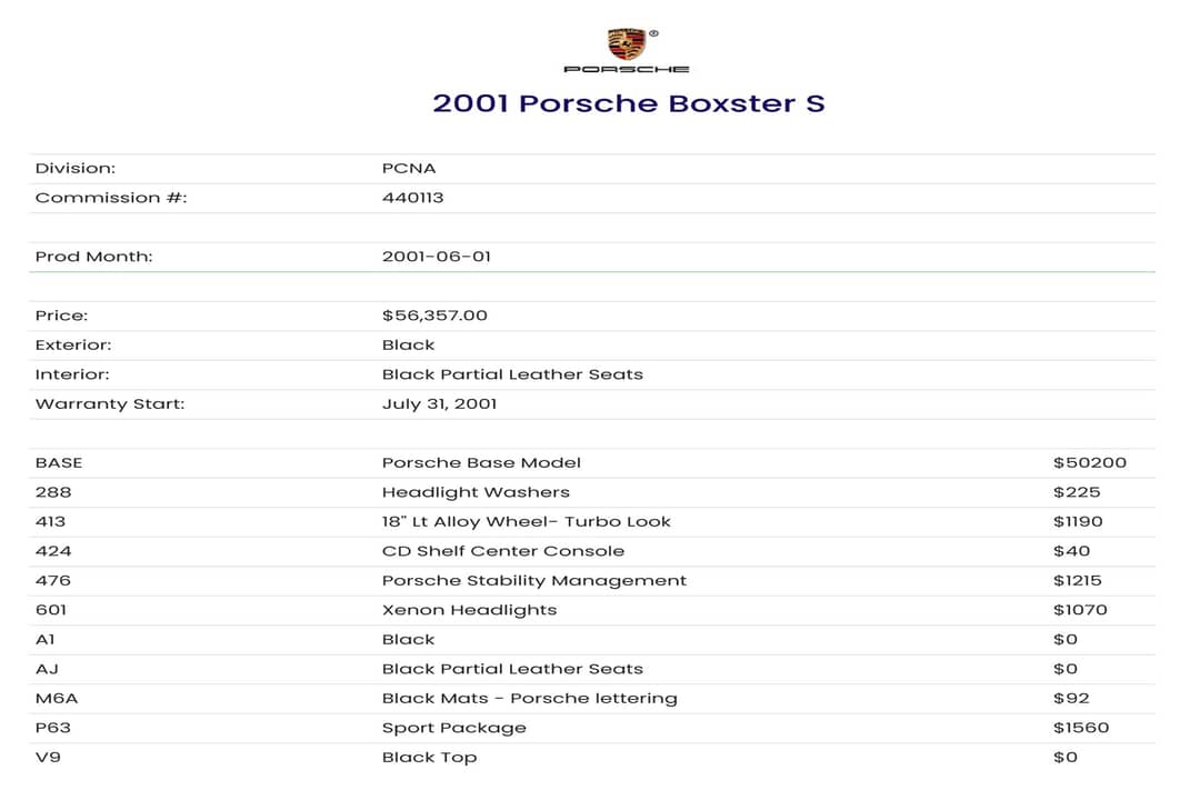 2001 Porsche Boxster — photo 28