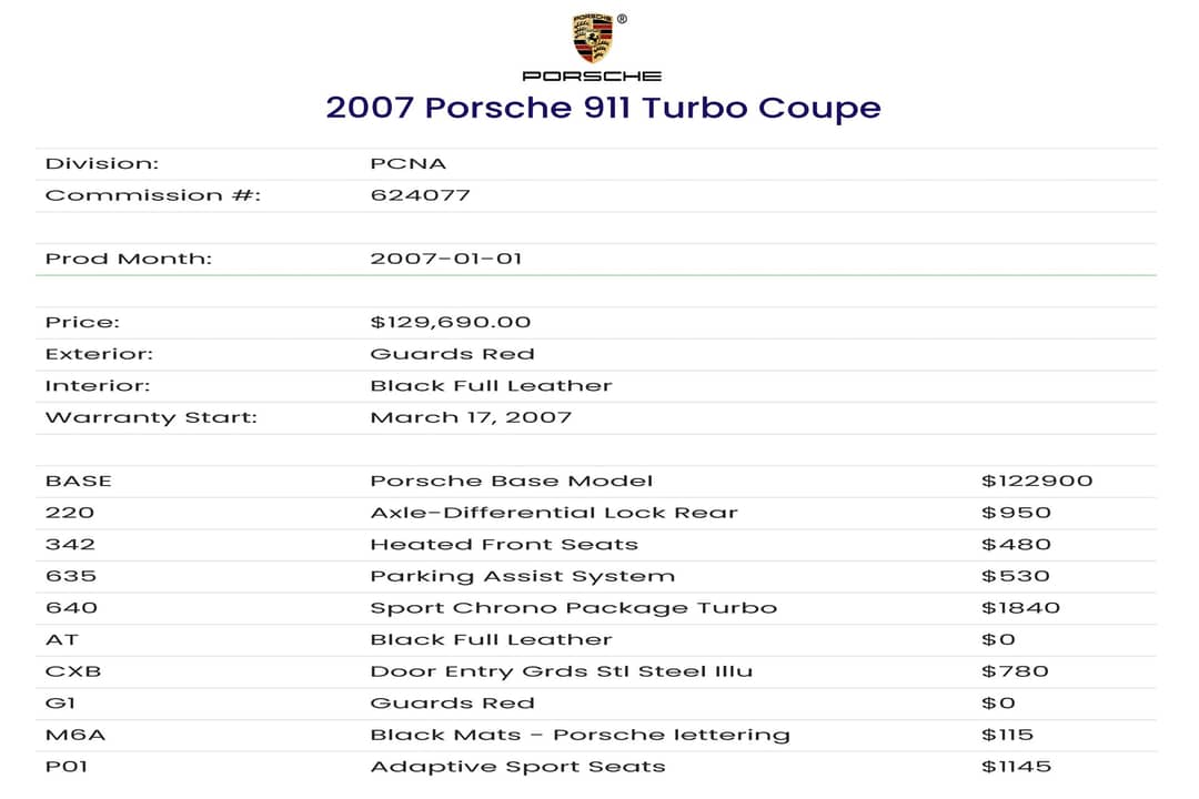 2007 Porsche 911 Turbo — photo 2