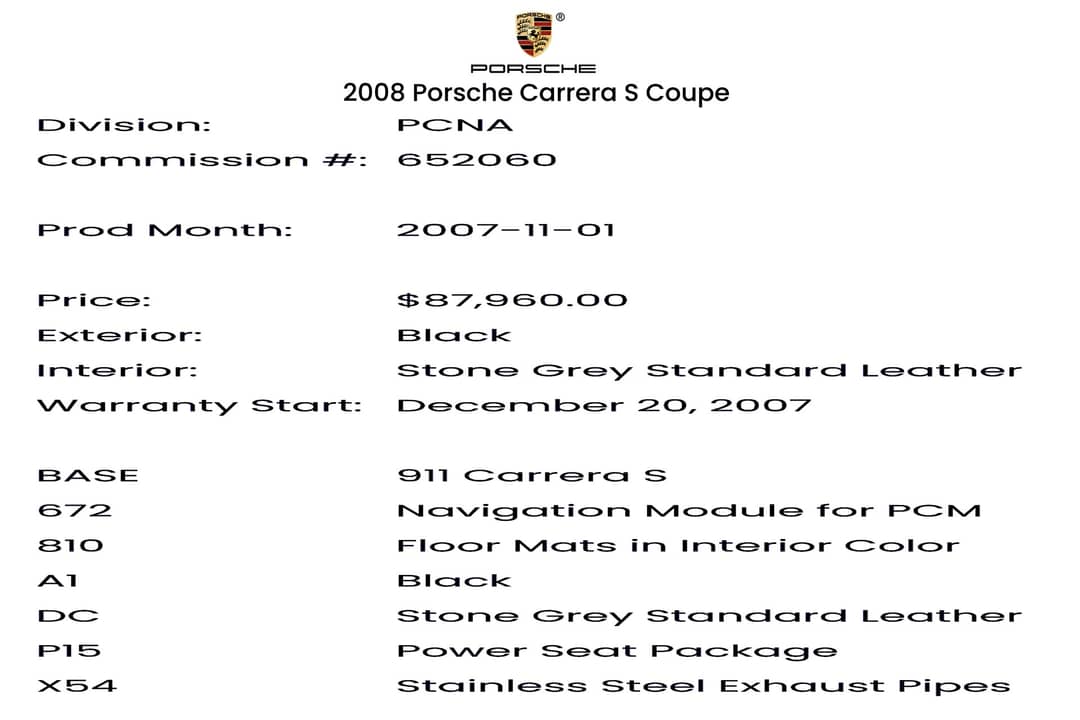 2008 Porsche 911 Carrera S — photo 41